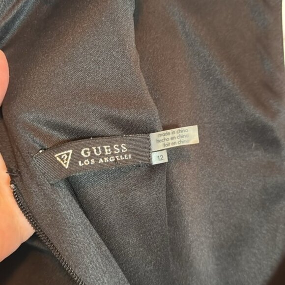 Guess fit and flare black party cocktail dress size 12 in excellent condition - Picture 5 of 11